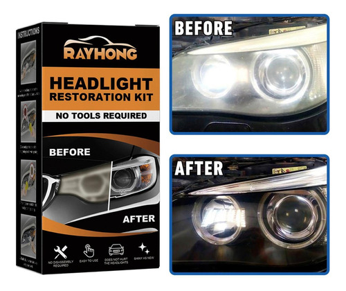 Ray Kit Renovador, Reparador De Faros Focos Quita Amarillo Foto 2