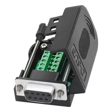 Conector Db9 Rs232 Fêmea Com Borne P/ Cabo Serial Ihm E Clp