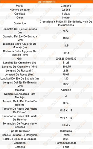 Cremallera Direccion Hidraulica Ford Windstar 2001 Al 2003 Foto 5