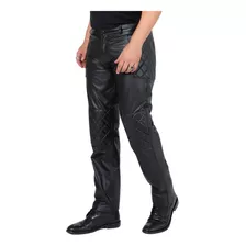 Calça Masculina De Couro Legítimo Speed Motoqueiro