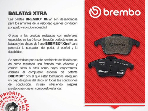 Balatas Delanteras Sport Xtra Volkswagen Gol Sedan 13 Brembo Foto 5