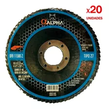 Disco Flap 4 1/2 Za80 Azul Alpha 20 Unidades, Ferreonline