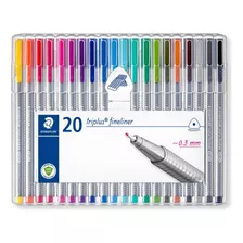 Canetinha Coloridas Ponta Fina 0.3mm 20 Cores Staedtler