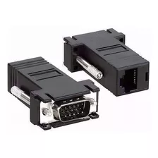 Kit 2 Conector Adaptador Vga Macho X Rj45 Para Cabo De Rede