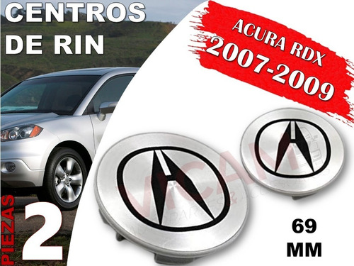 Par De Centros De Rin Acura Rdx 2007-2009 69 Mm (gris) Foto 2
