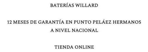 Bateria Willard Extrema 36d-600 Fiat Uno Mille 70s,1300,club Foto 5