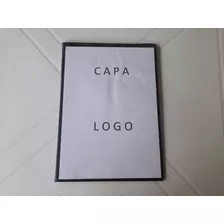 8 Cardápios A4 P/10 Folhas Personalizável C/6 Bolsas Cor Preto