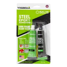 Cola Steel Epoxy (solda Fria) Visbella Solda Fria 56,7g - Clear + Clear