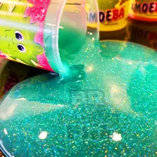 Kit 6 Amoeba Com Glitter Massinha Geléia De Brincar Slime