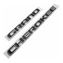 Par De Emblemas Grand Cherokee Logo Jeep Letras Larerales