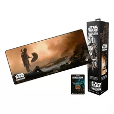 Mouse Pad Gamer Xxl Primus 42 X 90 Cm Arena Mandalorian Css Color Marrón Claro Diseño Impreso Star Wars