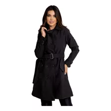 Sobretudo Casaco Feminino Trench Coat Com Cinto