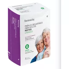 Pañales Adultos Rectos Grandes Farmacity X 80 Unidades