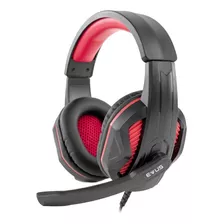 Fone Ouvido Headset Gamer Microfone P2 Supreme F-02 Evus Cor Preto E Vermelho