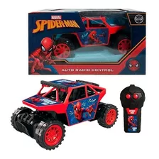 Auto Jeep Spiderman Radio Control Superhéroes Color Rojo Personaje Power Speed