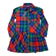 Vestido Tommy Hilfiger Xadrez Infantil Original 