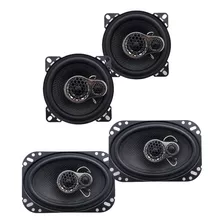 Paquete De 4 Bocinas Para Spark Matiz Beat Jc Power 4 Y 4x6 Color Negro