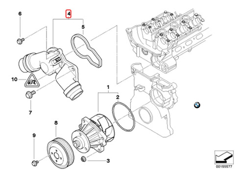 Termostato Para Bmw E46 325ci Repuesto Foto 3