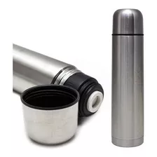 Garrafa Térmica Inox Squeeze 1 Litro Vacuum Flask Camping Cor Cinza