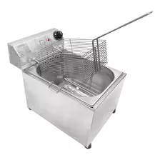 Fritadeira Industrial Elétrica 10 L De Mesa C/ Zona Fria Cor Prateado Frequência 60 220v