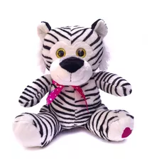 Zebra De Pelúcia Bichinho Safari Com Lacinho 30cms