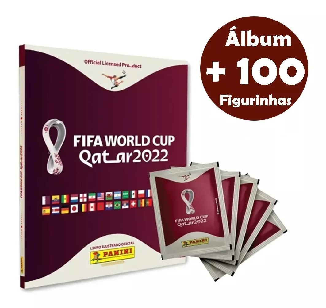 Álbum Copa Do Mundo Qatar 2022 Capa Dura + 100 Figurinhas