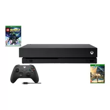 Microsoft Xbox One X 1tb Standard Cor Preto Com Brinde Jogos Físico Exposicao