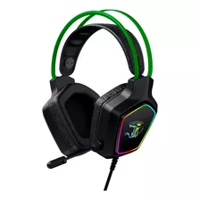 Auriculares Gamer Aiwa Constrictor Rgb Con Mic Color Negro