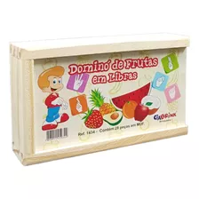 Dominó De Frutas Em Libras 28 Pcs