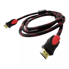 Cable Hdmi 3 Metros Punta Dorada Enmallado Full Hd 1080p