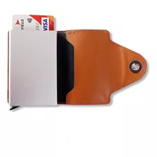 Billetera Tarjetero Automática Antirrobo Rfid Porta Tarjetas