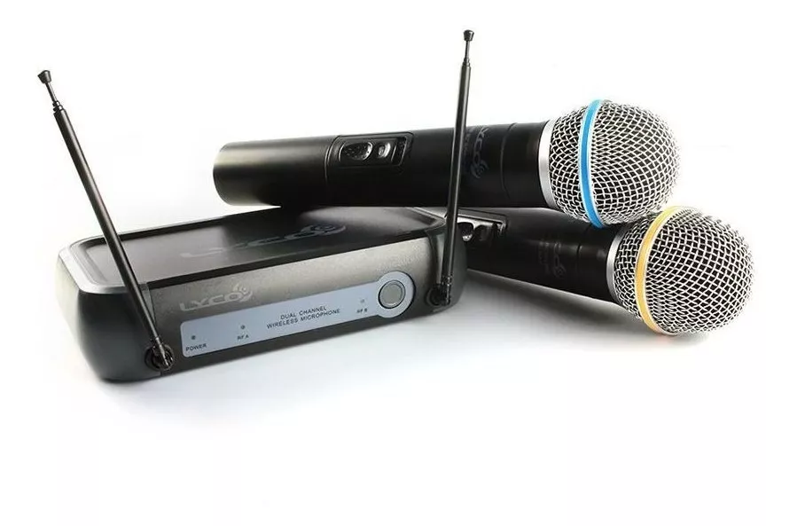 Microfone Sem Fio Duplo Igreja Lyco Vh02max-mm Show Evento