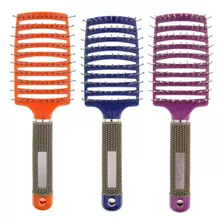 3 Pcs Grande Escova De Cabelo Ventilada Curva Para