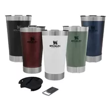 Vaso P/cerveza Stanley Con Destapador 470ml Promoción Verano Color Wine/bordó Beer Pint Con Tapa