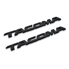 Par De Emblemas Tacoma 07-15 Negro Mate Original Calidad