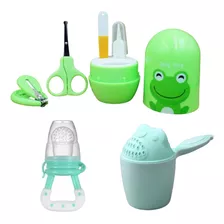 Kit Cuidados Higiene Do Bebê + Chupeta Alimentadora Frutas