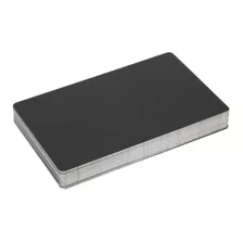 Cartão De Visita De Alumínio 50pcs 0.2mm Black Metal Grava