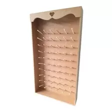 Porta Carretéis Linha De Costura Com 60 Lugares Mdf Cru