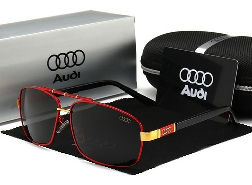 Óculos De Sol Audi Cromado Polarizado E Com Proteção Uv400