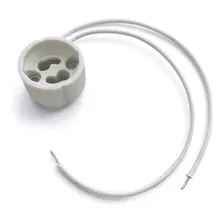 Zocalo Gu10 Ceramico Con Cable Siliconado Para Dicroica Led