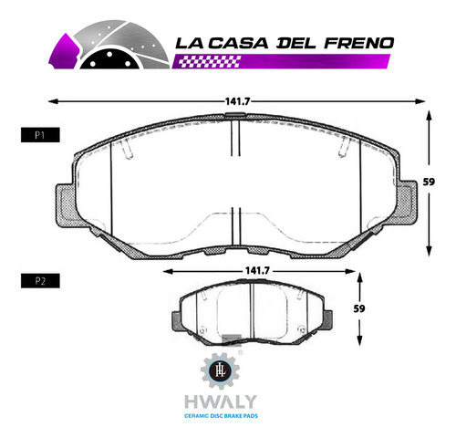 Pastilla De Freno Delantera Honda Element 2.4 2002-2011 Foto 3