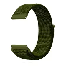 Pulseira Nylon Loop Encaixe Universal 20mm Todas As Cores Cor Verde Militar Largura 20 Mm