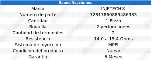 Inyector Combustible Tacoma L4 2.4l De 1995 A 2000 Injetech Foto 4