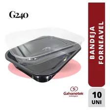 Bandeja Forneavel Com Tampa 800ml G240 Galvanotek C/10 Un