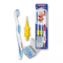 05 Kit Escova Ortodôntico, Interdental E 30 Passa Fio