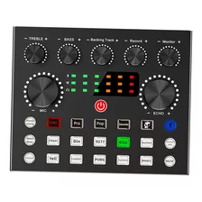 Placa De Som Bm800 Live Voice Changer Mixer Board Com Efeito