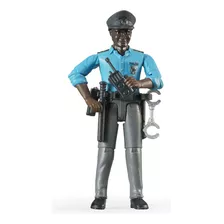 Bruder Policeman - Figura De Juguete De Piel Oscura Con Acce