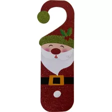 Enfeite Natal Porta Maçaneta Papai Noel Boneco Neve 10x30cm