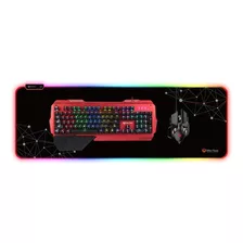 Mousepad Gamer Antideslizante Retroiluminado Rgb Meetion