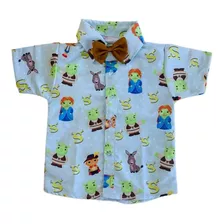 Camisa Shrek Infantil Temática Social 